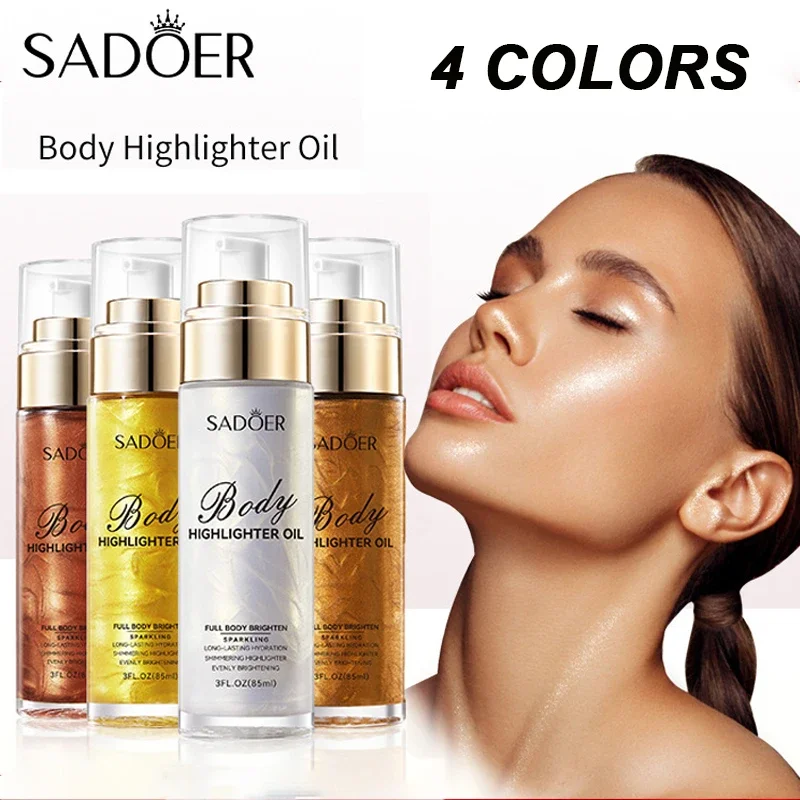 1 قطعة الجسم لامع رذاذ بريق رذاذ لامعة مرطب للجسم مقاوم للماء الجسم بريق ضباب رذاذ السائل المنور تمييز مسحوق