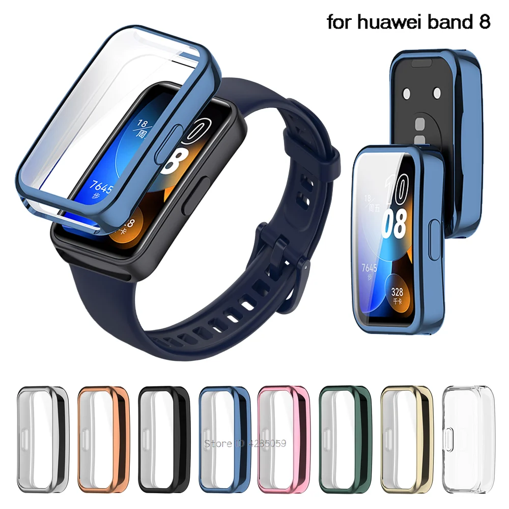 Новый защитный чехол для Huawei Band 8 с полным покрытием Бампер Мягкий ТПУ защитный чехол для Huawei band 8 аксессуары
