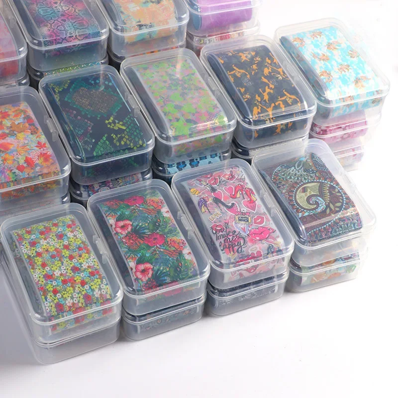 10pcs Nail Art Starry Paper Fashion Sticker Butterfly Animal Flower Flame Lace Transfer Foil Set Nail Sticker Decal Decor 4*50cm