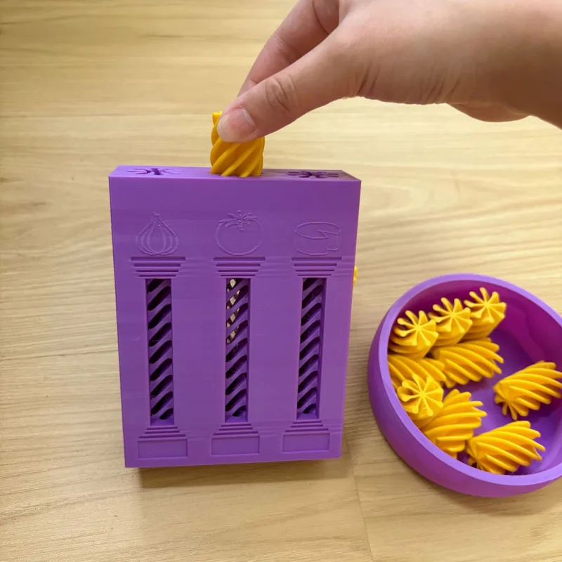 3D Printed Pasta Fidget Model Set Spiral Noodle Shape Stress Relief Desk Toy Sensory Decompression Spinner Gift For, Kids Adults