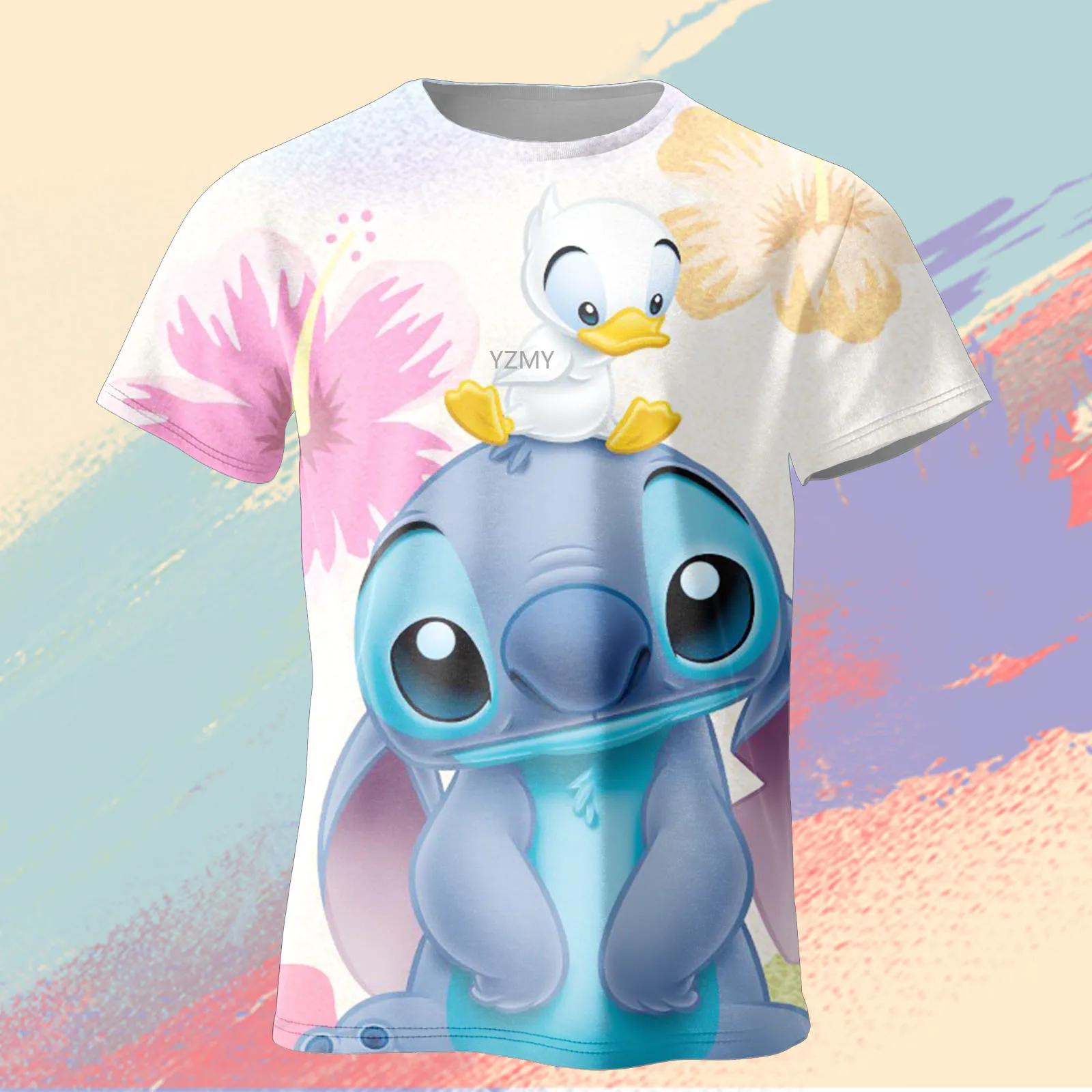 2024 Stitch T Shirt Boy Clothes Short Sleeve Top Tees Boys Clothes 3d Print Children Clothing Stitch Casual Baby T-Shirts