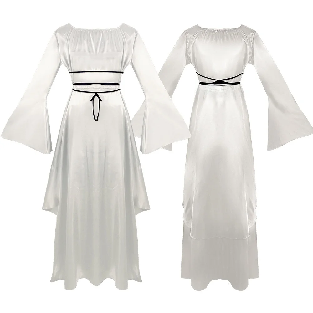 Medieval Par Long Sve round Ne Belted Irregular loween Costume Women's Dr Ethnic Stage Costume Summer 2025