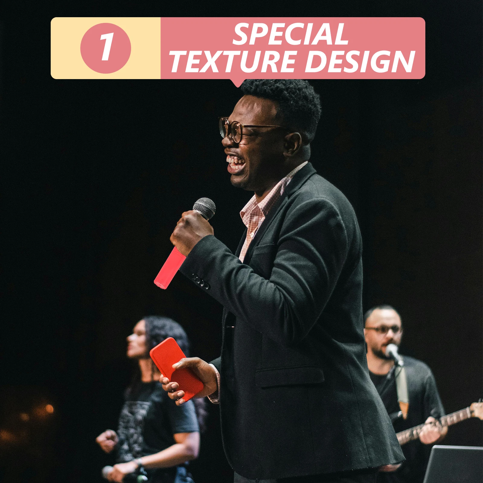 

2Pcs Microphone Handle Cover Soft Durable Anti-Slip Design Universal Fit for Cordless Handheld Microphones Microphone Cover