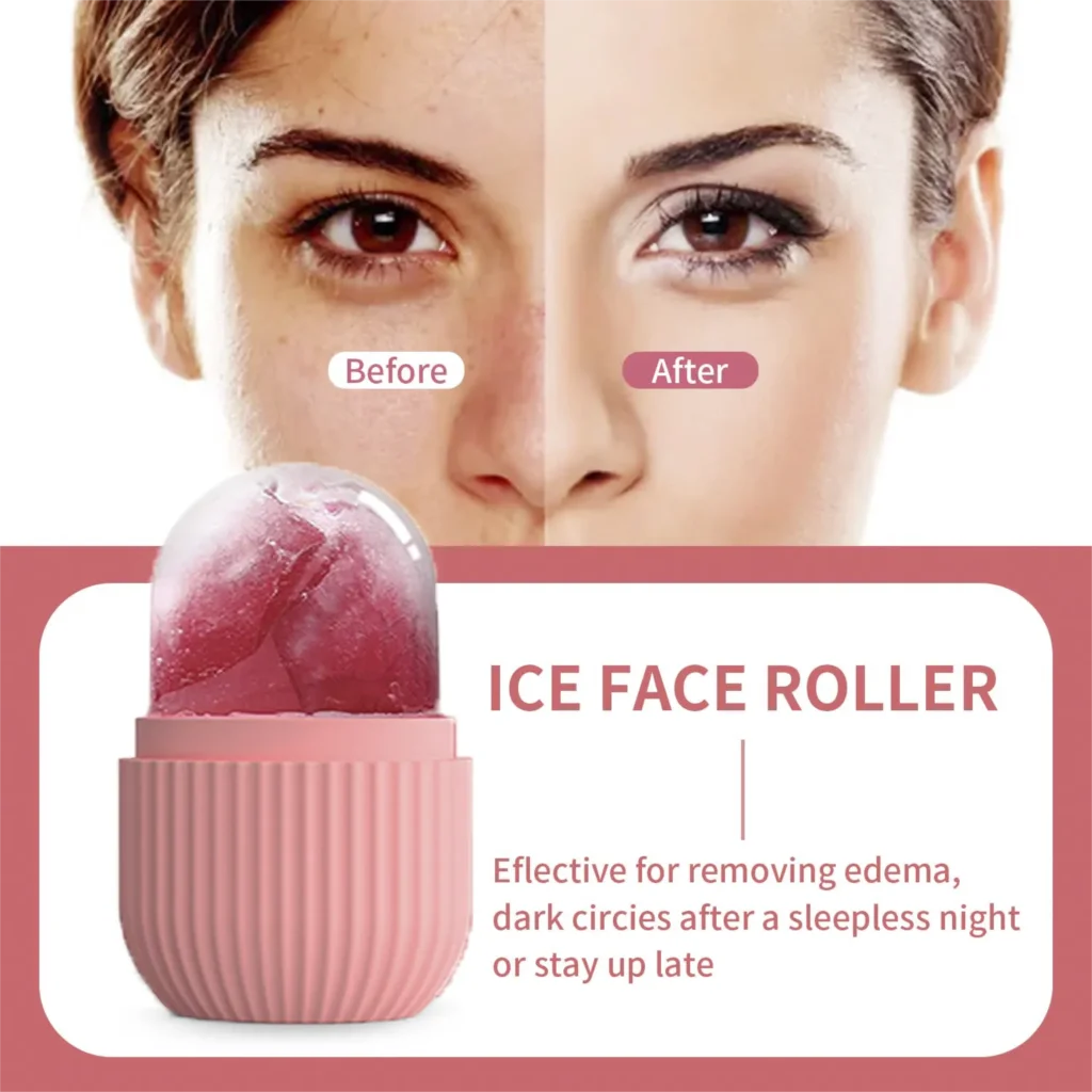 Facial Ice Cube Mold Silicone Freezing Beauty Swelling Face Massager Moisturizing Washable Oven Icing Mould Face Skin Care Tool