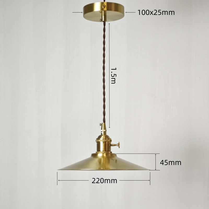Vintage brass chandelier American-style industrial style bar cafe restaurant corridor light