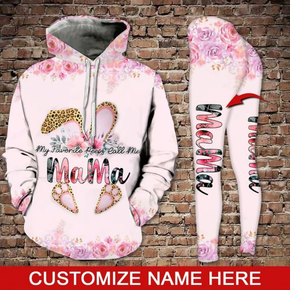 2025 New Personalized Street Fashion 3D Printing Cute Animal Girls Sweatshirt Set - Hoodies - Funny Fashion Sweatshirts Leggings