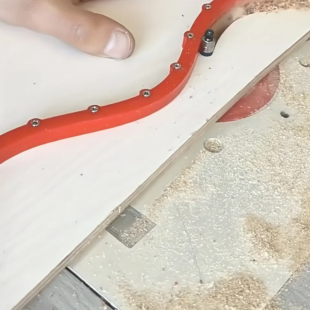 Adjustable Flexible Curve Template Guide Woodworking Router Trimmers Drywall & Carpentry Profiling Strip Milling Tool