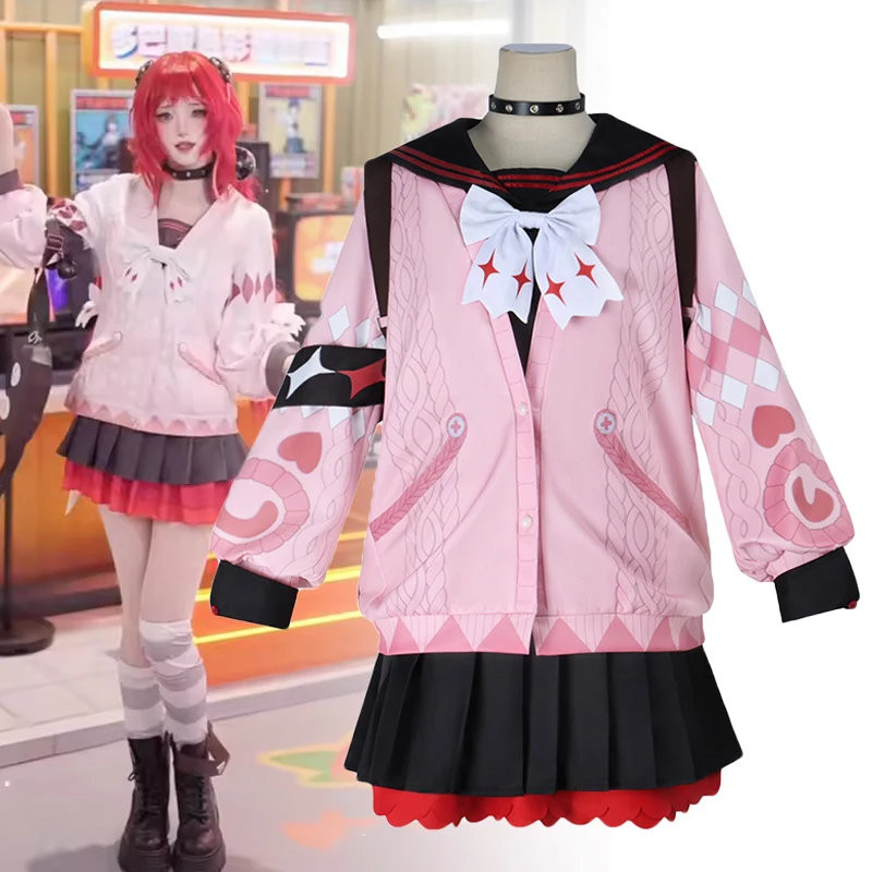 

Костюм для косплея игры Zenless Zone Zero Ukinami Yuzuha, пальто для девочек, рубашка, юбка, костюм, летняя повседневная форма, одежда на Хэллоуин