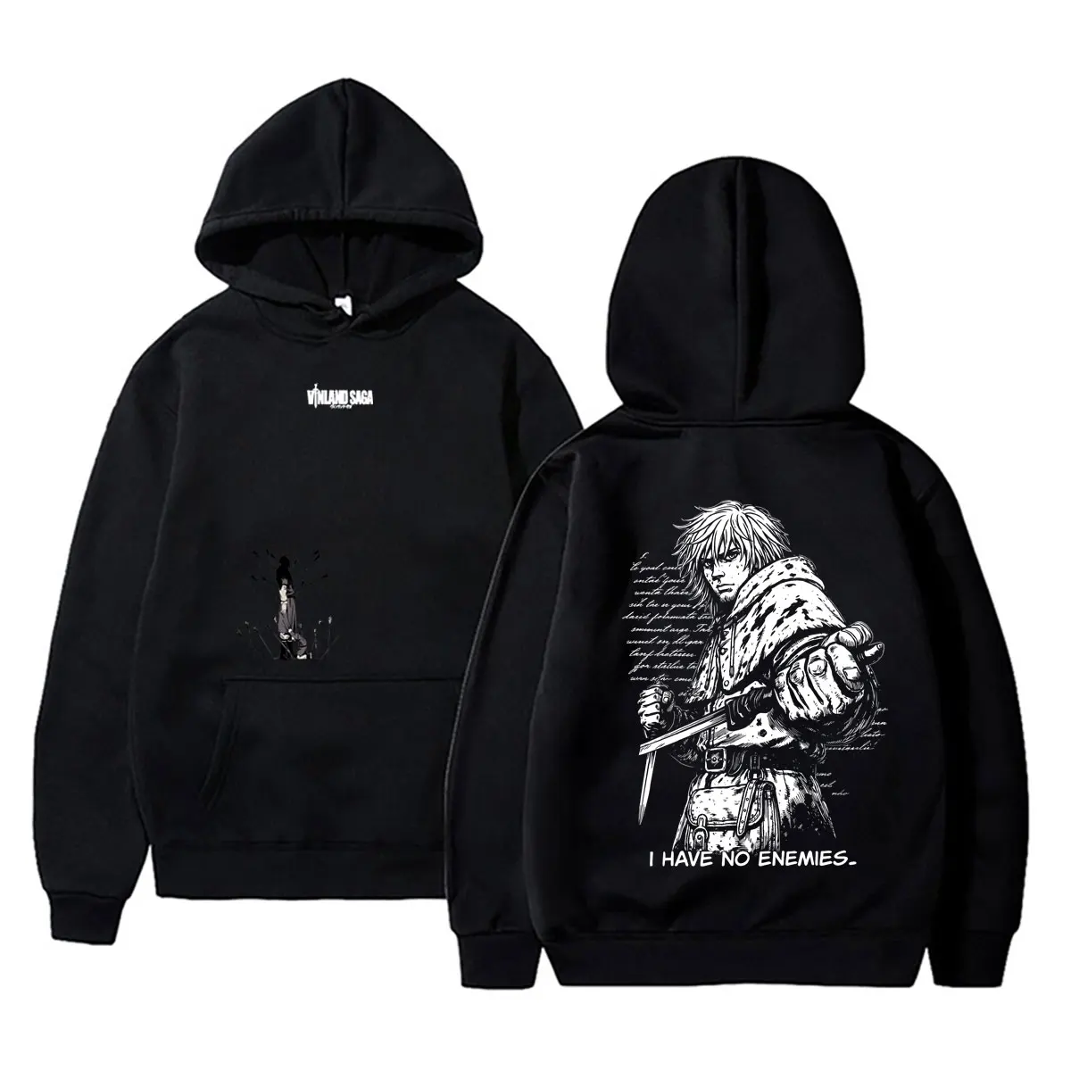 Anime Vinland Saga Thorfinn I Have No Enemies Hoodie Men Women Manga Casual Oversized Streetwear Male Fashion Vintage Hoodies