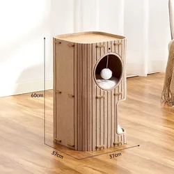 Árbol rascador duradero para gatos con cueva y varios niveles