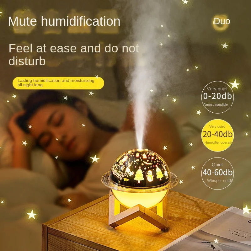 200ml Planet Air Humidifier Aromatherapy Home Fragrance Diffuser 3D Led Moonlight USB Atmosphere Light Humidifier Neon Sign