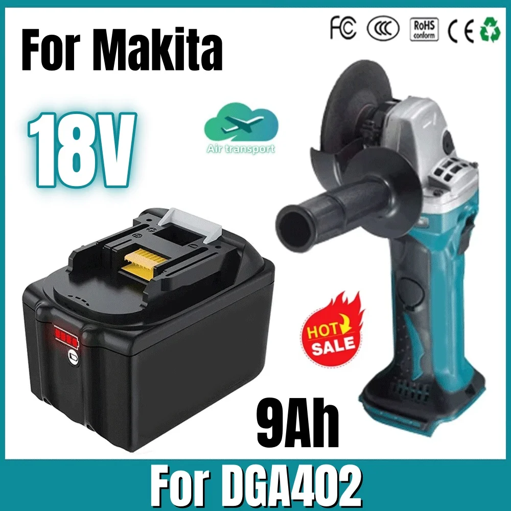 

9AH For makita DGA402 BL1860 18V Battery Power Tools Li-ion Replacement BL1850 BL1840 for 18V Screwdriver with BMS TPCELL 18V