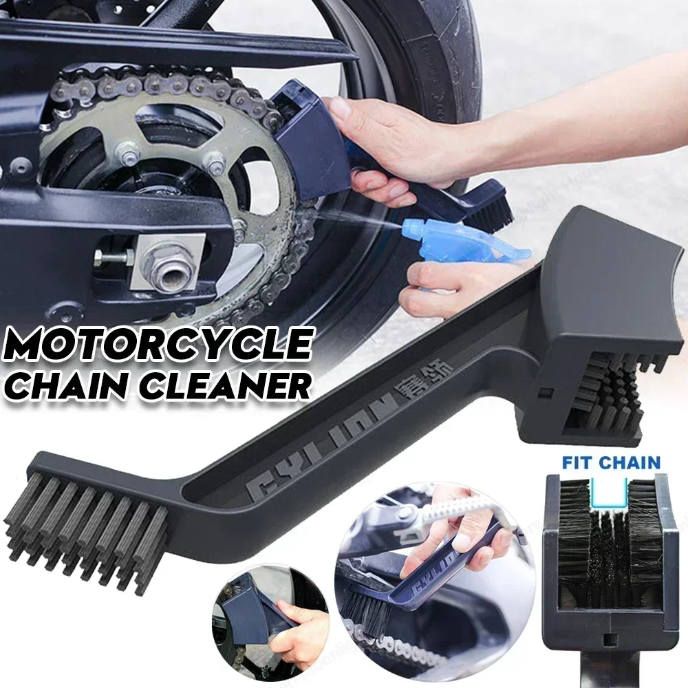 Motorcycle Chain Brush Cleaner Plastic Bike Bicycle Moto Brush Cycling Clean Chain Cleaner Outdoor Scrubber Maintenance Tool
