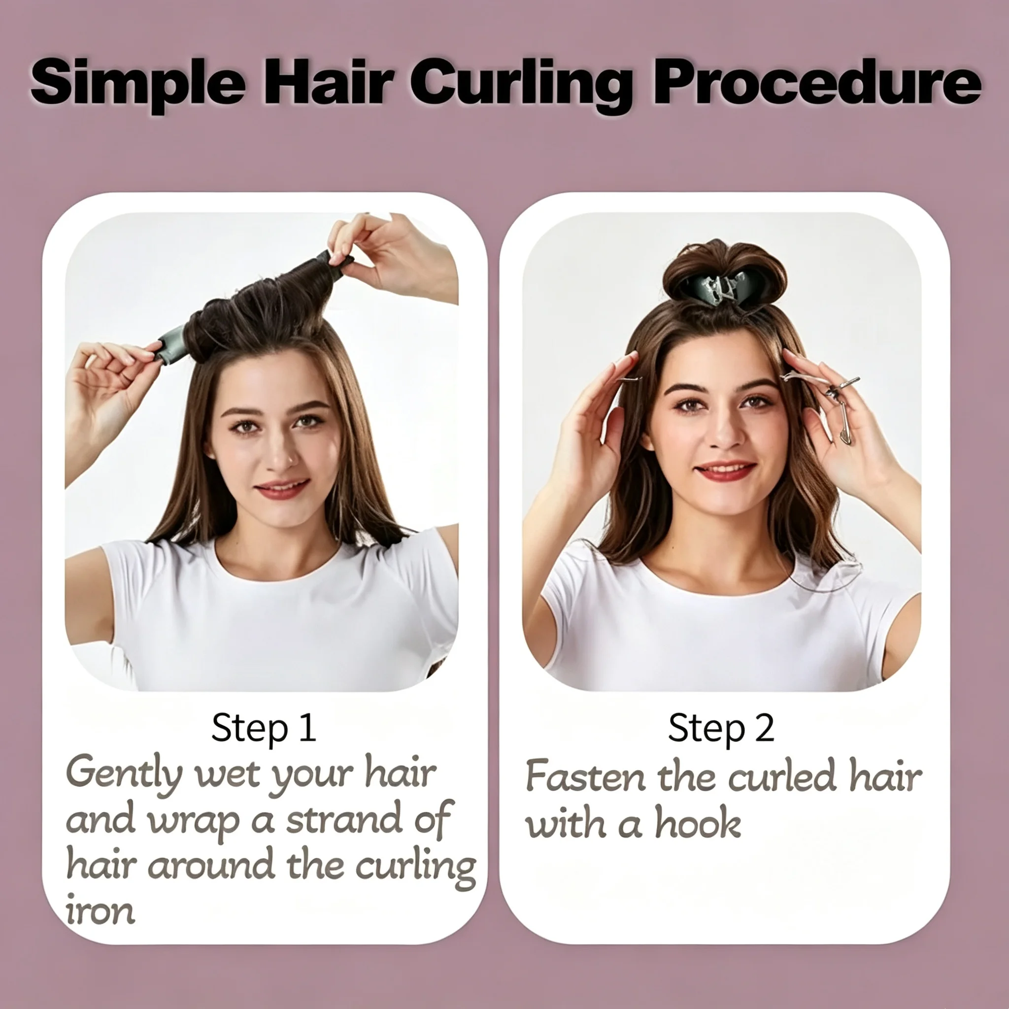 Heatless Hair Curling Rod Headband No Heat Soft Flexi Rollers Lazy Curls with Hook Sleeping Hair Styling Tool for Natural Look