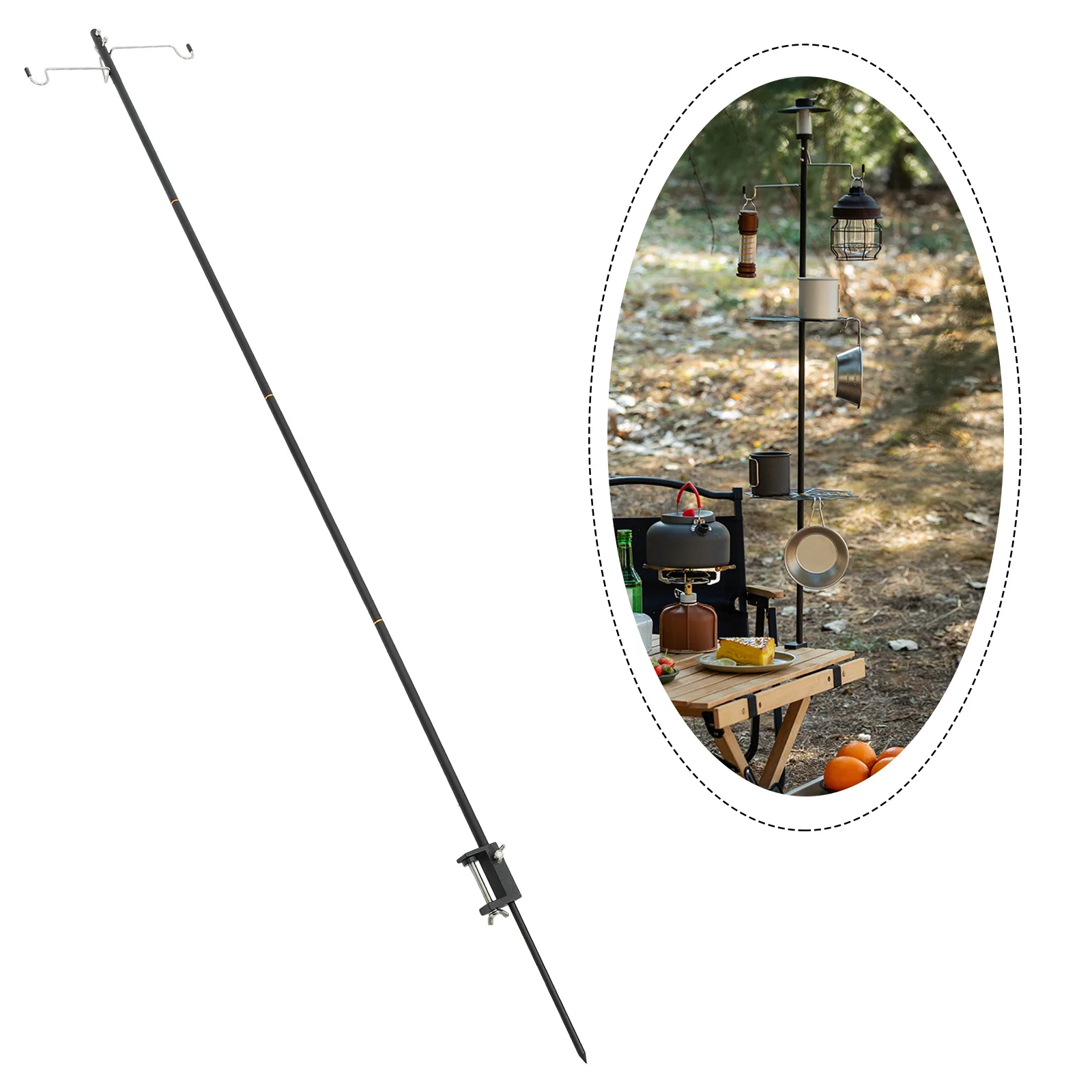 

1Set Camping Lantern Stand Outdoor Light Pole Portable Folding Lamp Rack Aluminum Alloy Lamp Holder for Hiking