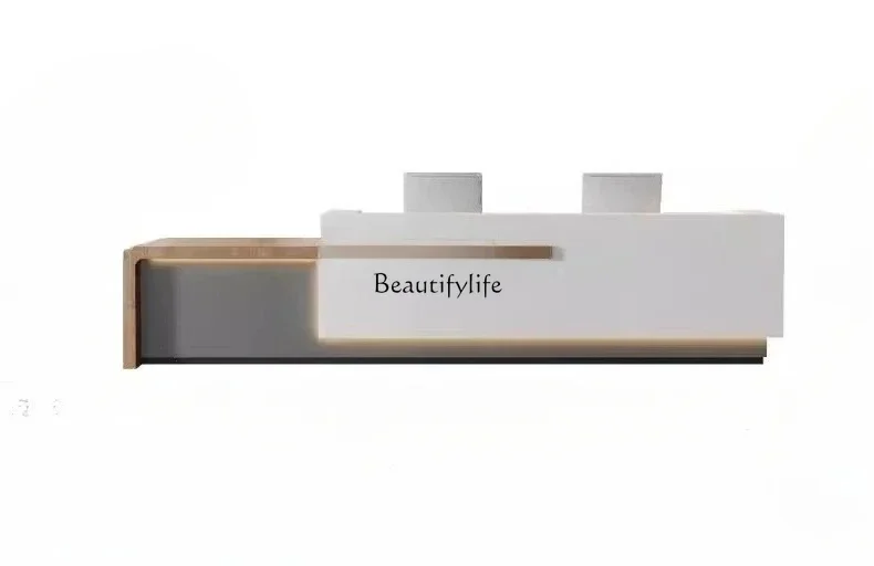FG26Simple modern small clothing store checkout page beauty salon bar company hotel training structure front desk