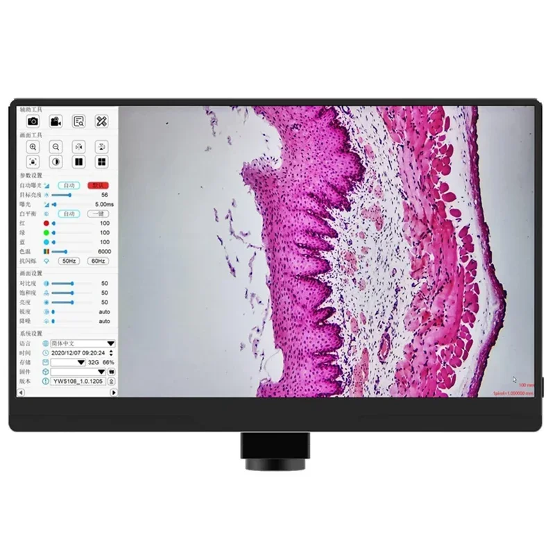 8.3MP 1080P 13.3 pollici FHD OLED Display integrato Microscopio industriale Fotocamera Mouse USB Sensore Sony IMX334 per l'osservazione cellulare