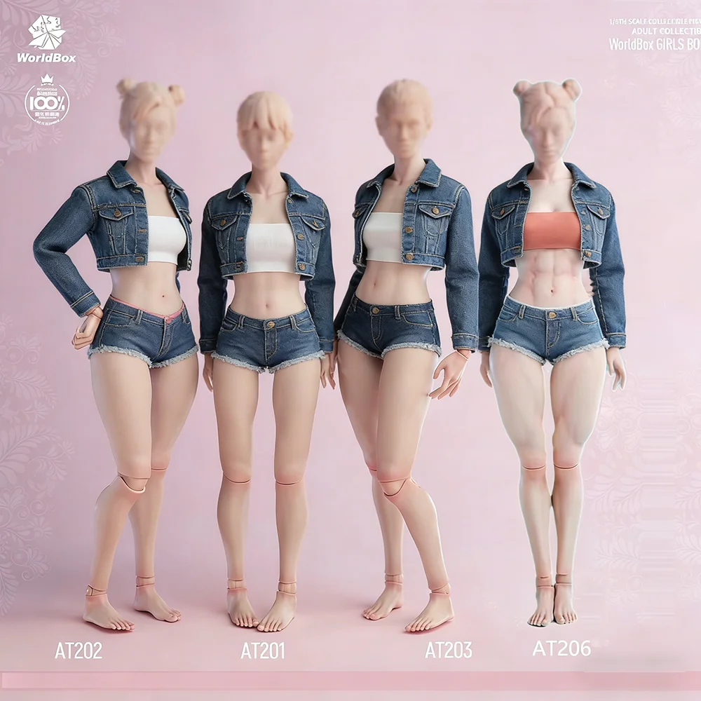 

Worldbox 1/6 AT201 AT202 AT203 AT206 Girl Joint Гибкое тело Normal Fat Leg Muscle Модель 12 дюймов Женский солдат Фигурка Кукла