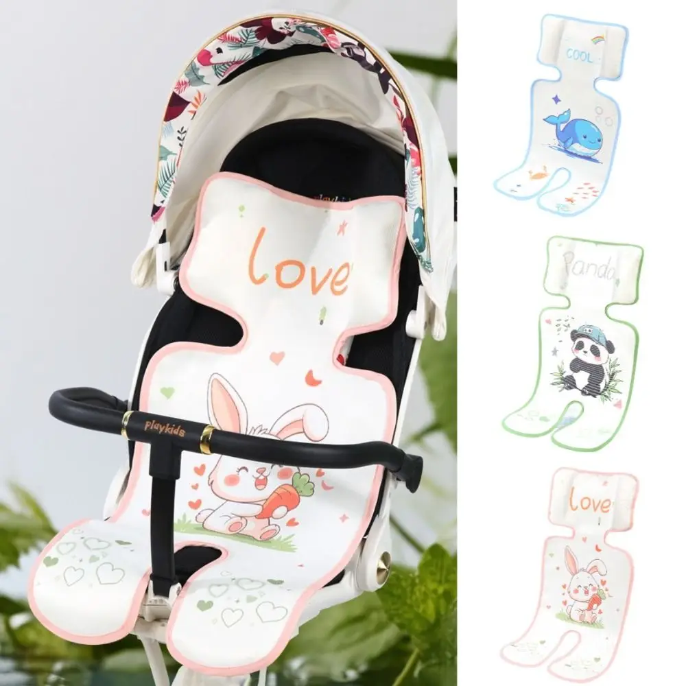

Universal Cartoon Animals Pram Cooler Mat Rabbit Whale Baby Stroller Mat Panda Car Seat Dining Chair Cushion Summer