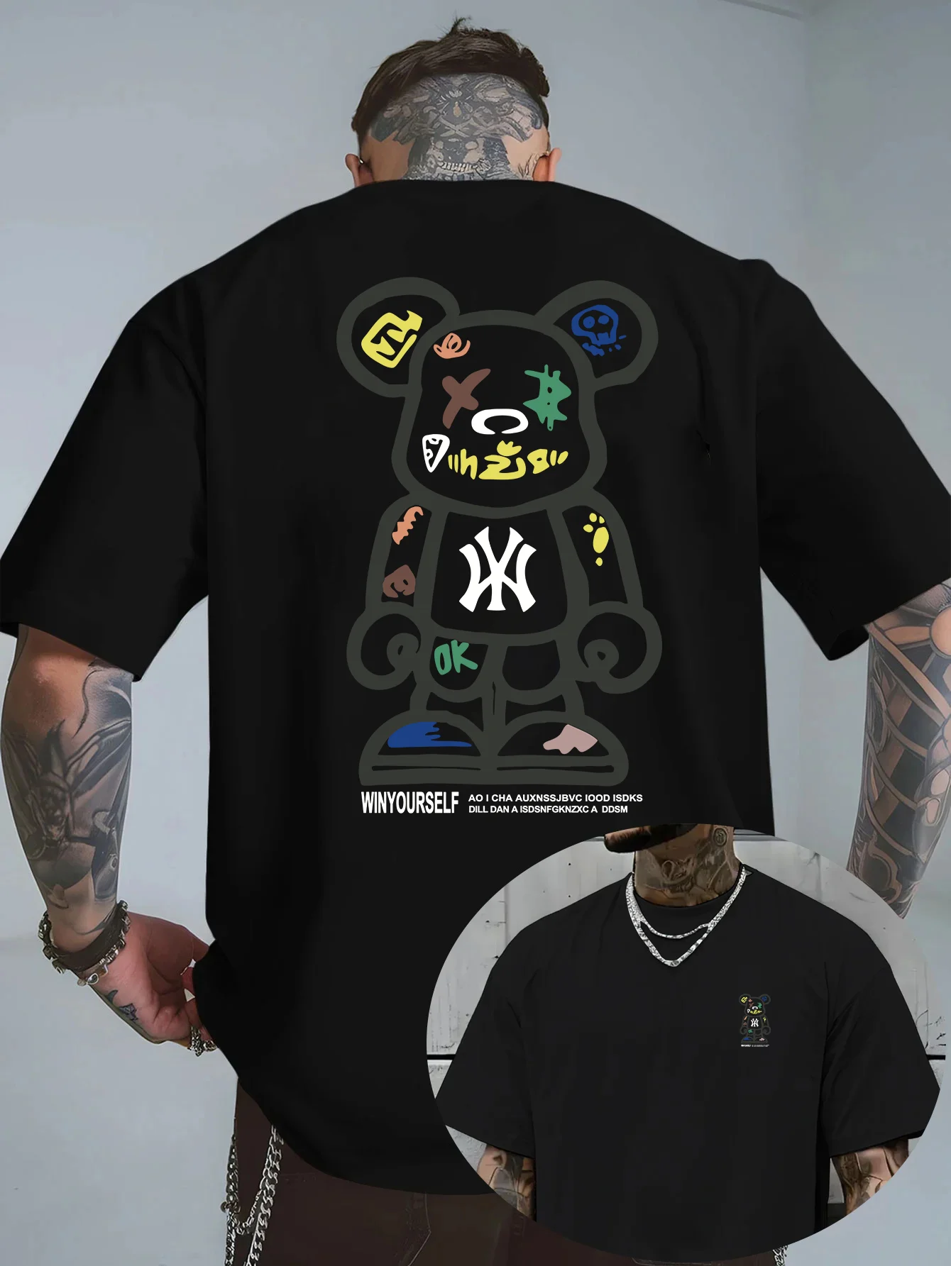 Neuestes T-Shirt aus 100 % Baumwolle für Frühlings- und Sommermode – Einzigartig, nicht im übrigen Sortiment zu finden, bequemes und lässiges Oberteil – Detail 6