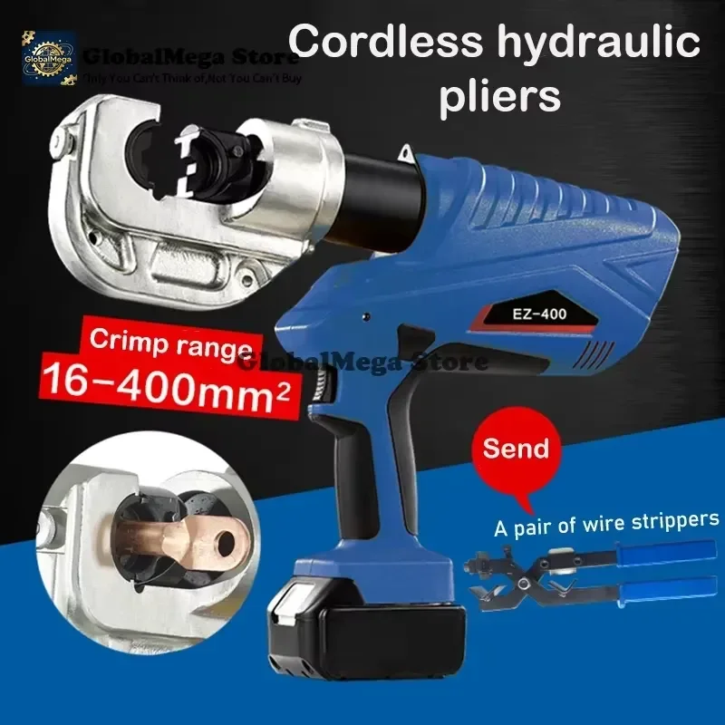 2026 Latest Electric Hydraulic Plier for EZ400 EZ300 Rechargeable Crimping Tool for 10-300mm² H-Type Terminal Cable Wire