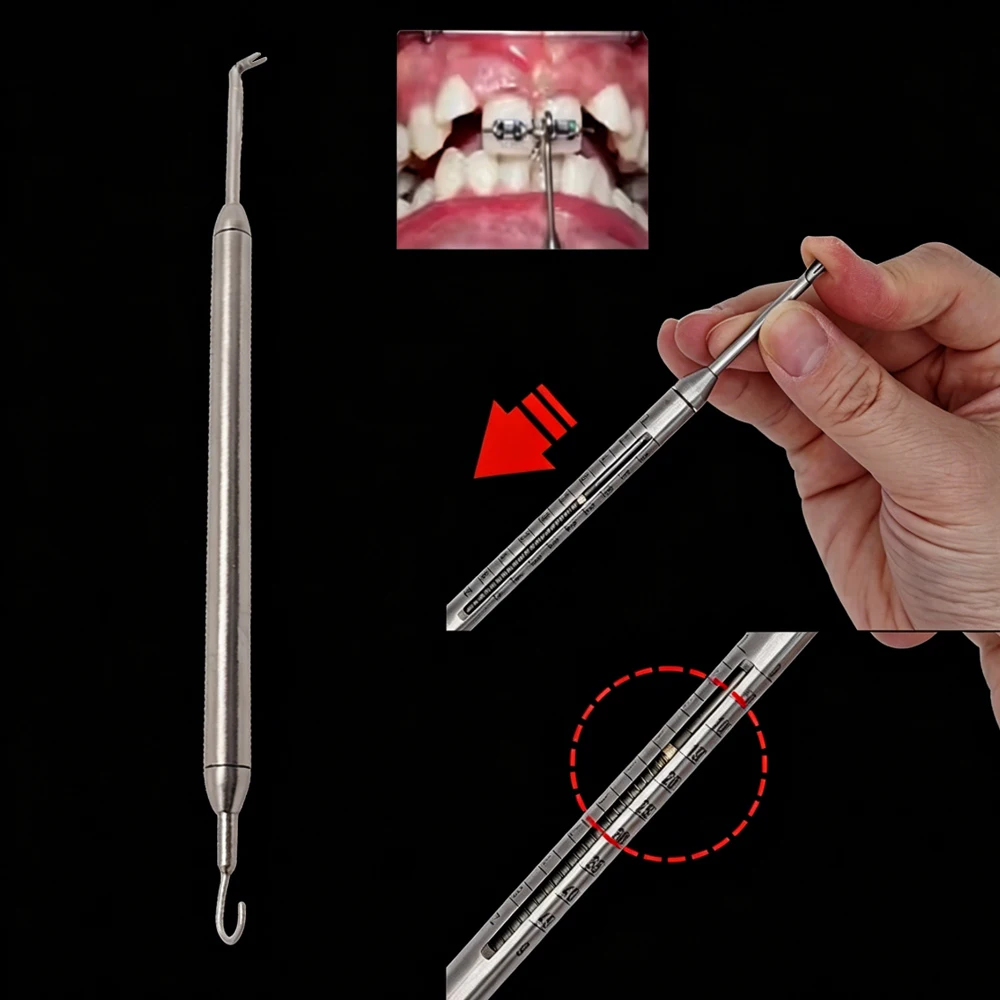 Dental Orthodontic Dynamometer Stress Tension Meter Force Gauge Elastics Dentistry Measuring Therapy Dental Instrument Tool