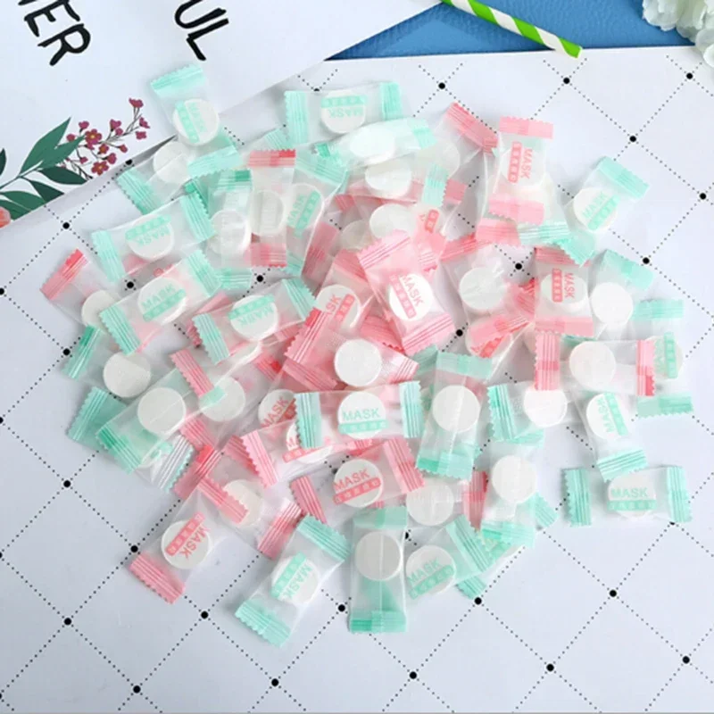 15/30pcs Disposable Compressed Facial Mask Portable Travel Non-woven Face Mask Skin Care Cotton Wrapped Masks Paper