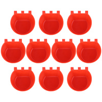 10Pcs Foldable Bird Feeders Thicken Polyethylene Cage Feeding Bowls Water Cups Pigeon Parrot Food Feeder Durable Supplies