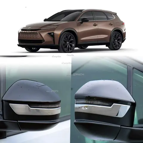 For Toyota Crown Signia Estate 2025 2026 ABS Chrome Car Rearview Mirror Strip Cover Trim Cap Garnish Molding Car Styling