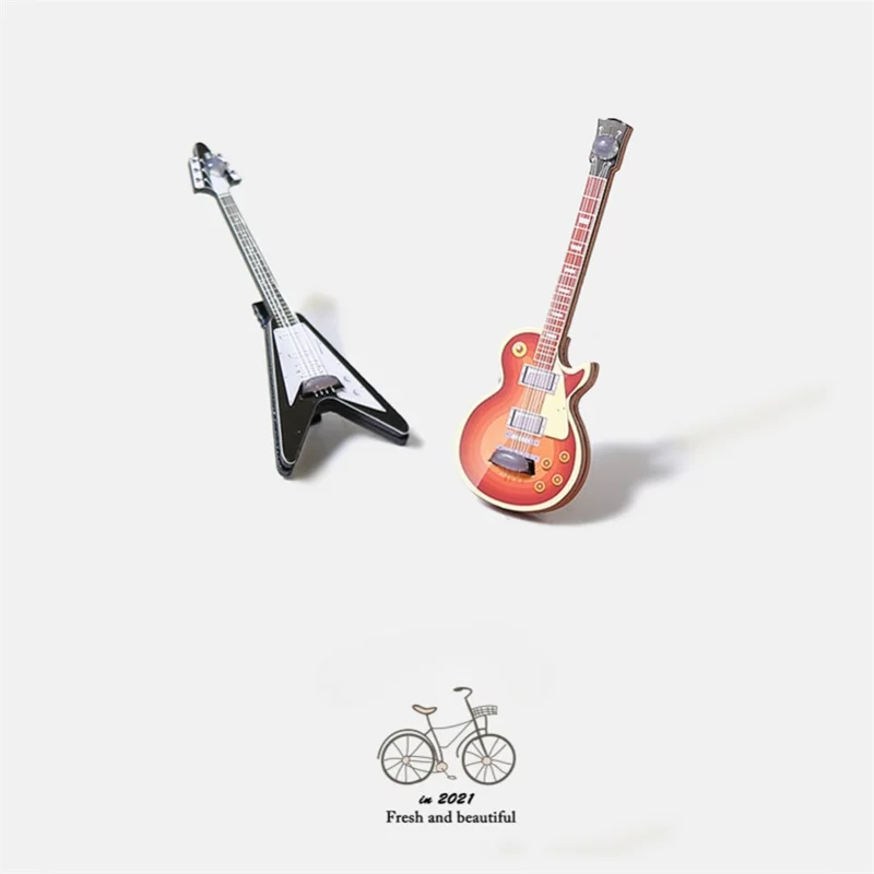 

Статуэтки 1:12, миниатюрная мини-классическая гитара, модель инструмента для украшения дома, поделки из дерева, подарки для детей