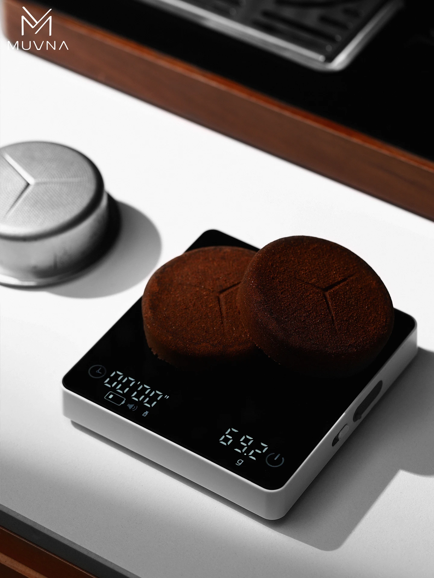 

Muvna Digital coffee scale with timer and flow rate-rechargeable, suitable for espresso, coffee bean weight,pour-over coffee