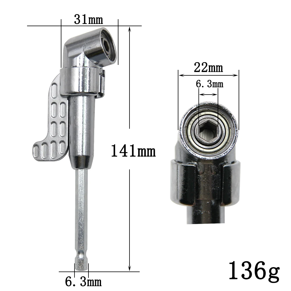 Turning screwdriver joint 105 degree socket with handle Multi function corner screwdriver head turning universal joint tool