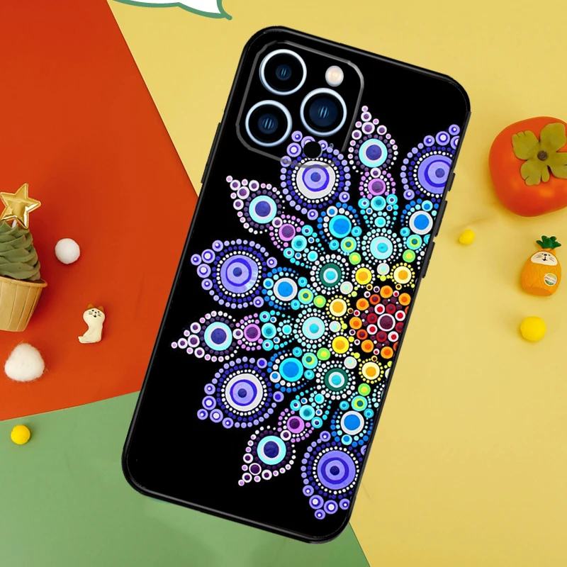 Eleganckie etui Mandala Floral Design Case dla iPhone 14 13 12 11 15 16 Pro Max Mini X XR XS Max 8 7 14 15 16 Plus Cover Funda — zdjęcie 7