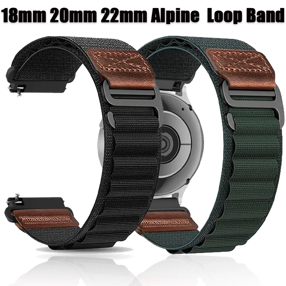 22mm 20mm 18mm Alpine Loop Band for Huawei Watch GT6 Pro/GT6 5 4/GT Runner 2 Wristband for Samsung Galaxy Watch 7 6 5 4 3 Strap