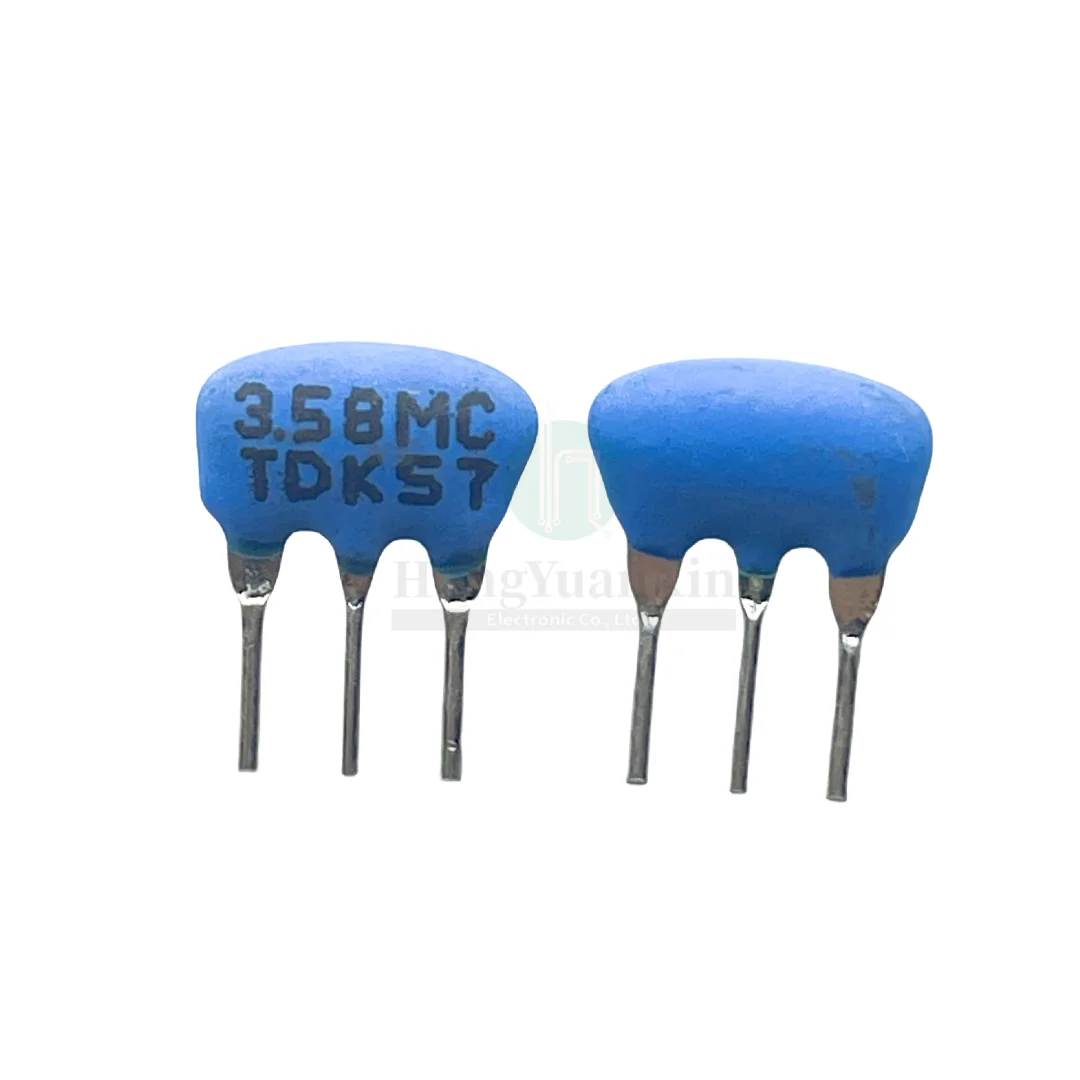 50PCS/ FCR3.58MC5 in-line ceramic crystal 3.58M ceramic crystal 3.58MHZ blue TDK