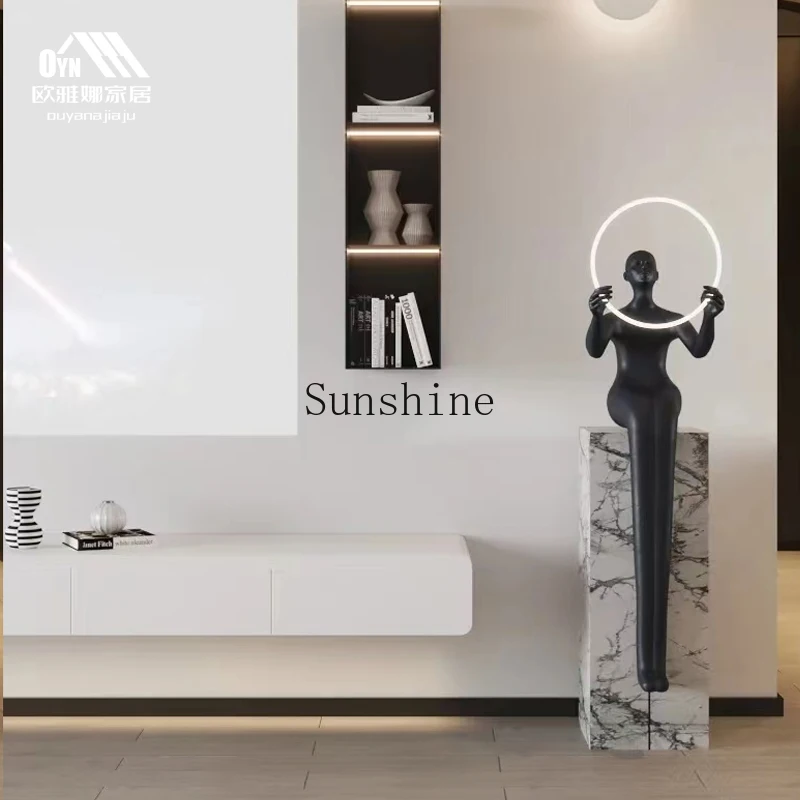 

Humanoid art floor lamp creative new home living room abstract character ornament design