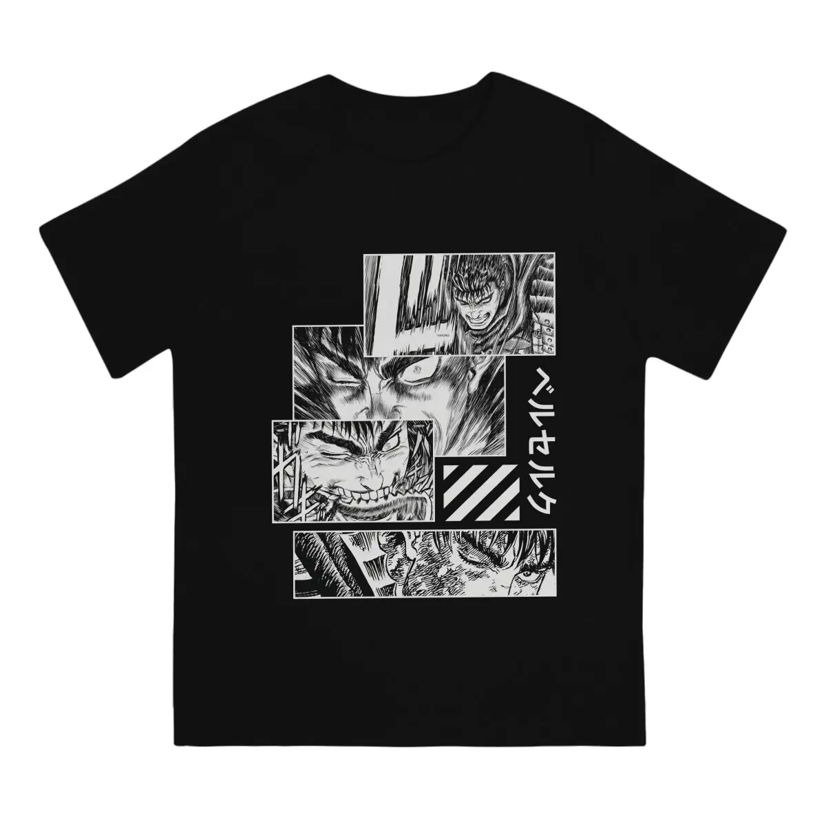 Guts Black Swordsman Art Tshirt Graphic Men Tops Vintage Grunge Summer Polyester Short Sleeve Harajuku T Shirt