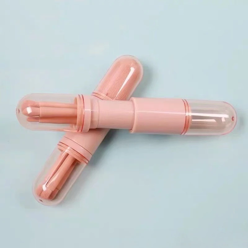 4 in 1 Soft Fluffy Makeup Brush Makeup Brushes Set Retractable Professional Foundation Powder Eyeshadow Blending Makeup Brush