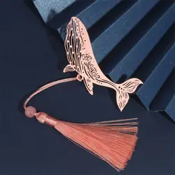 Apricot Leaf Reading Marker Birthday Gift Book Page Marker Hollowed Leaf Flower Bookmark Metal Reading Bookmark Book Paginator