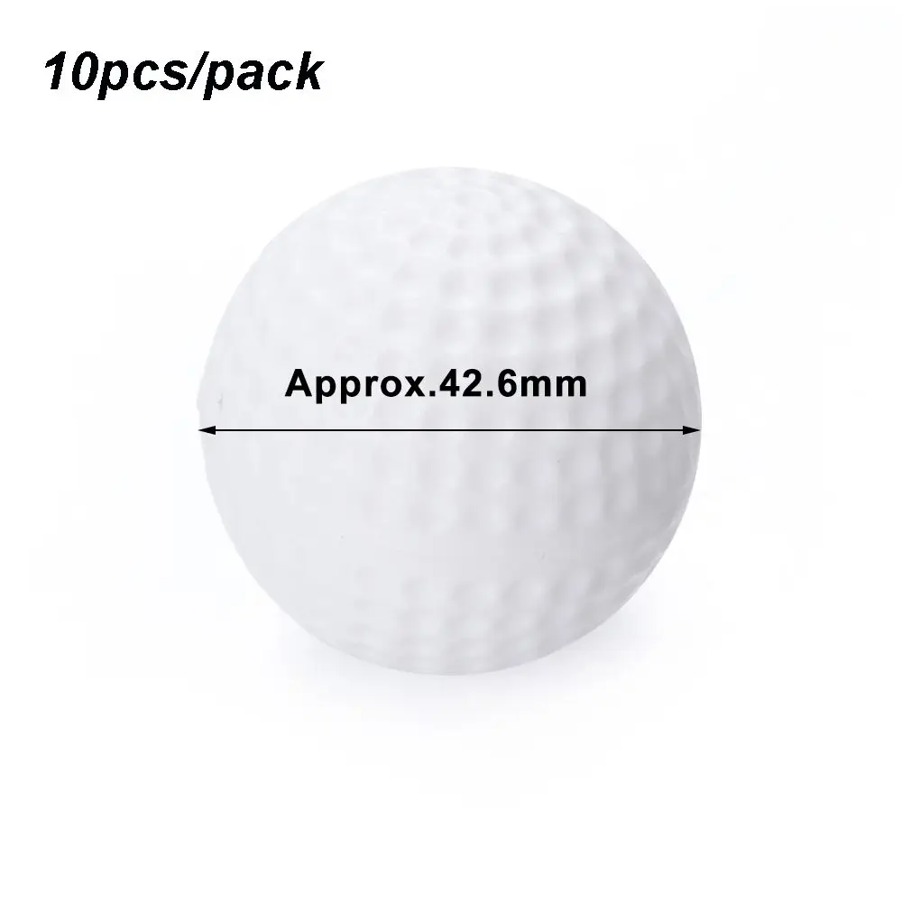 Practice Golf Balls 10 Pcs White True Flight Soft Indoor Air Ball\'s