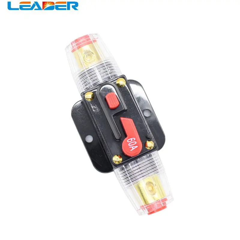 LEADER SOLAR 12V24V 20A-150A Car Truck Audio Amplifier Circuit Breaker Fuse Holder AGU Style Stereo Amplifier Refit Fuse Adapter