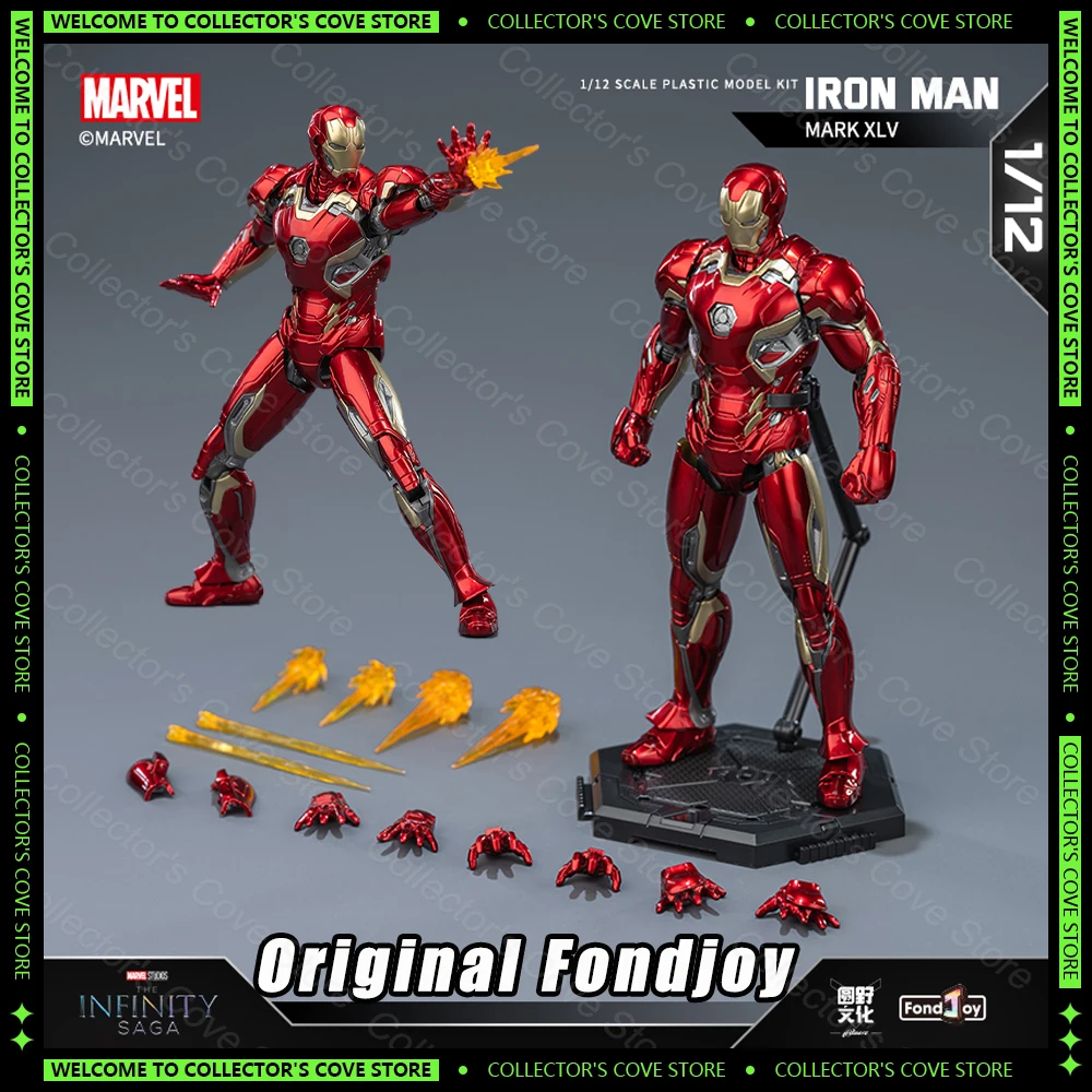 

Original Fondjoy Iron Man 1/12 MK45 Model Kit Infinity Saga Ironman Mark 45 Assembly ABS Joint Movable Kid Toy Customized Gift