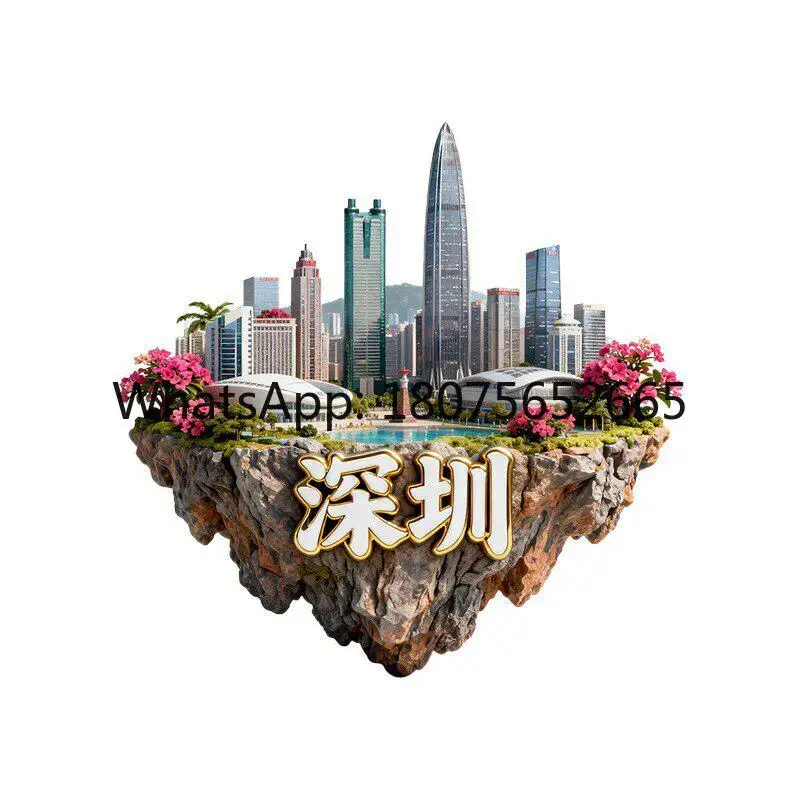 Refrigerator magnet - 3d metal fridge magnets - guangdong shenzhen souvenirs