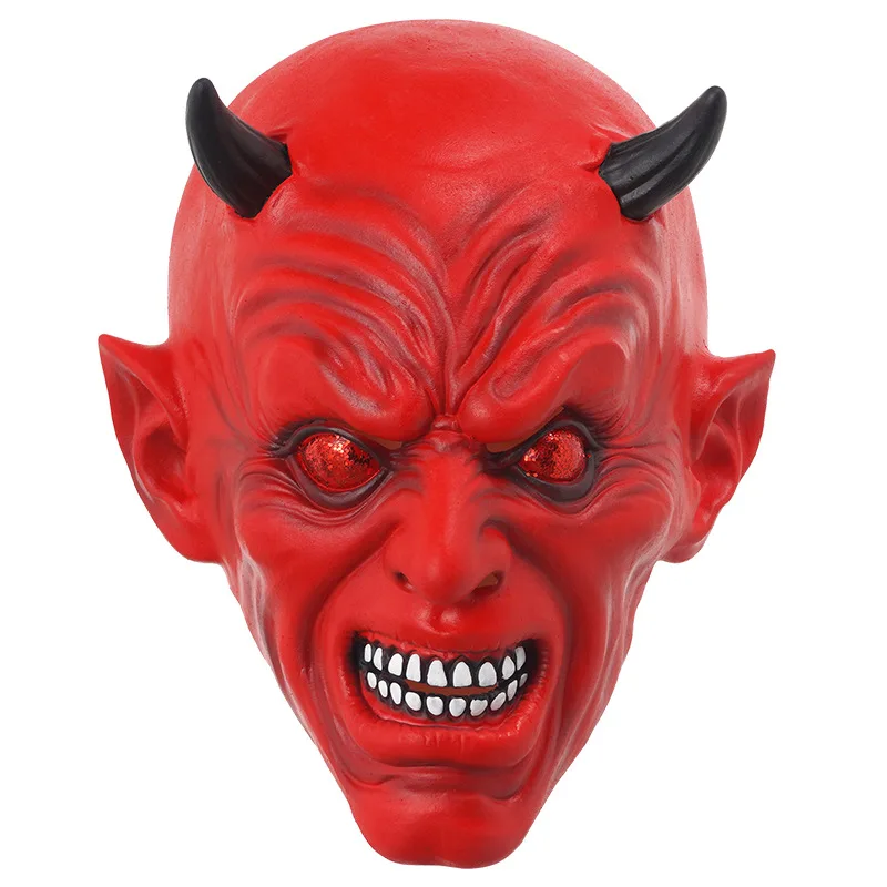 Masque Diable Rouge Effrayant – Masque d'Horreur Adulte – photo 1