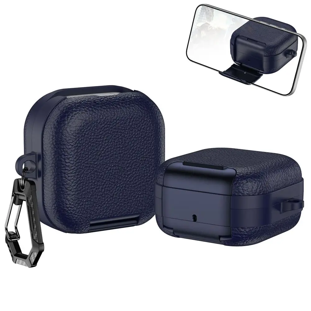 For Samsung Galaxy-Buds 4/4pro Secure Lock Case With Phone Stand And Keychain Anti-drop Protective Cover Headphone Accessories