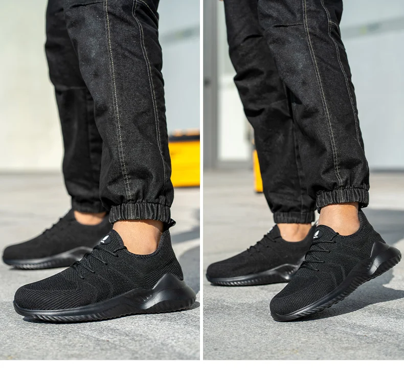 Leichte, atmungsaktive Sicherheitsschuhe für Herren mit Stahlkappe, durchtrittsicher und rutschfest, Schutzschuhe, Sicherheitsschuhe. – Detail 16