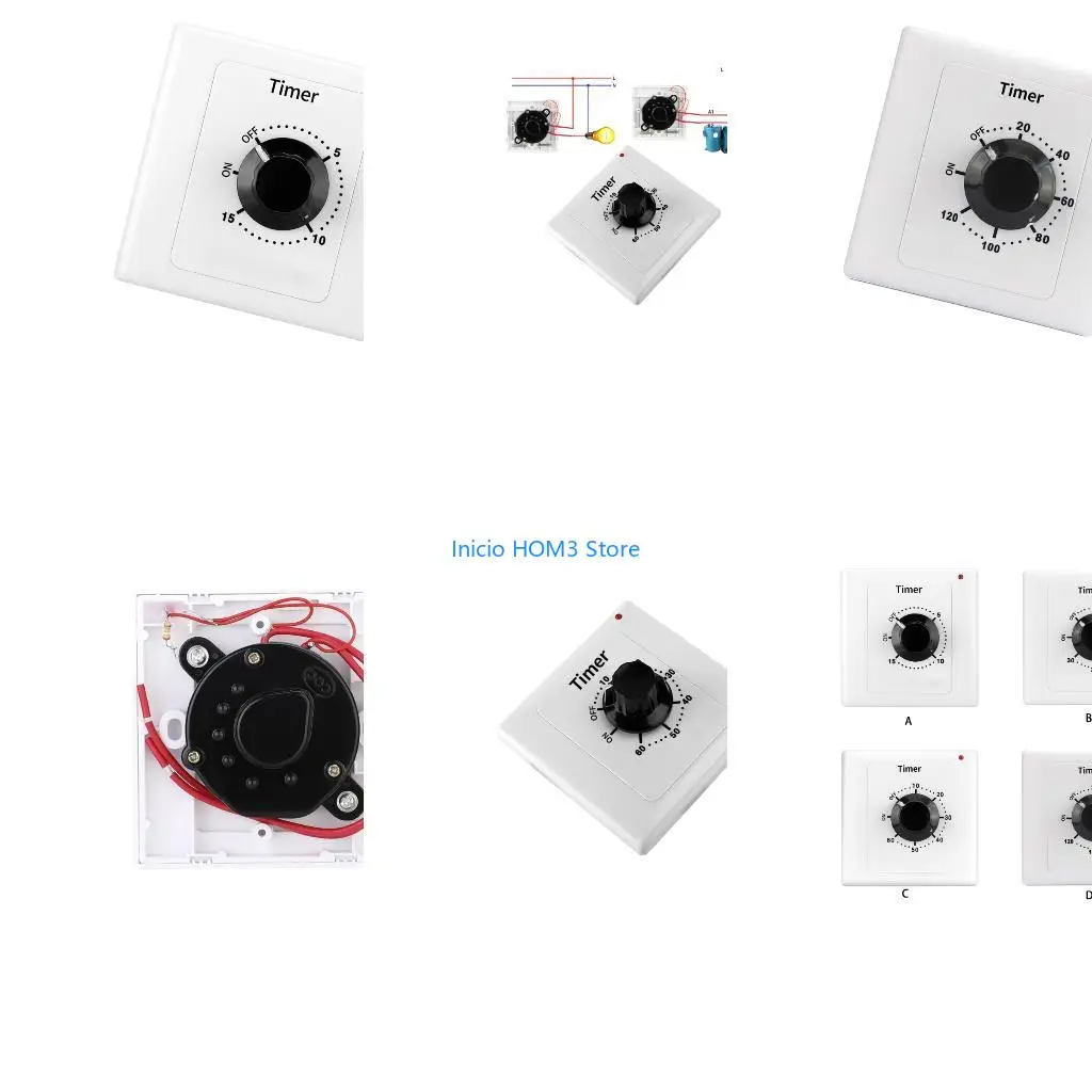 A5YD Wall Mechanical Countdown Timer Switches Highly Power Timing Controller Switches Digital Timer Control Switches Plate