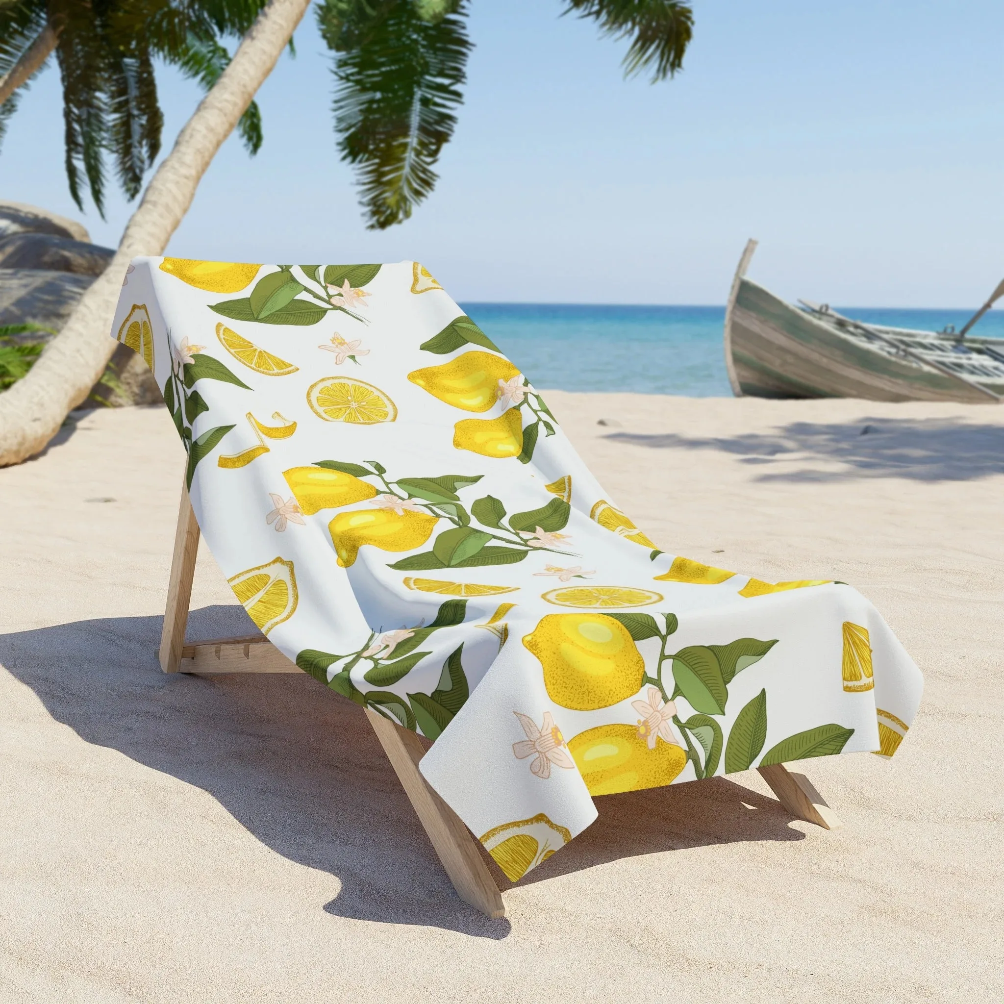 Summer Lemon Print Beach Towel Microfiber Quick Dry Lightweight Oversized Absorbent Towels for Vacation Camping Cute Fruit Print