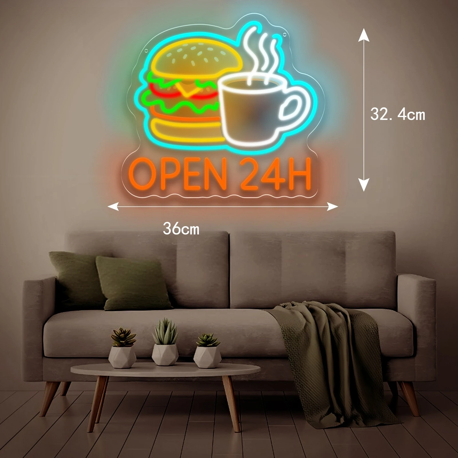 Letreiro de LED Neon Regulável - Decor Lighting Opening Hours avaliação e preço