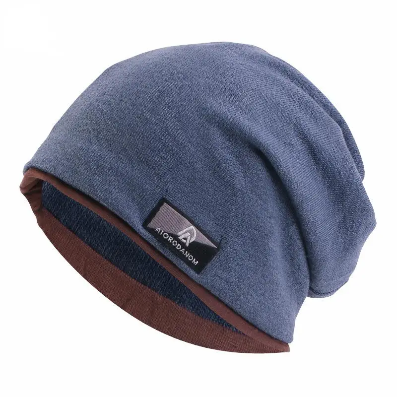 Bonnet pull en cachemire unisexe, Skullies, Bennies, double couche, automne, hiver